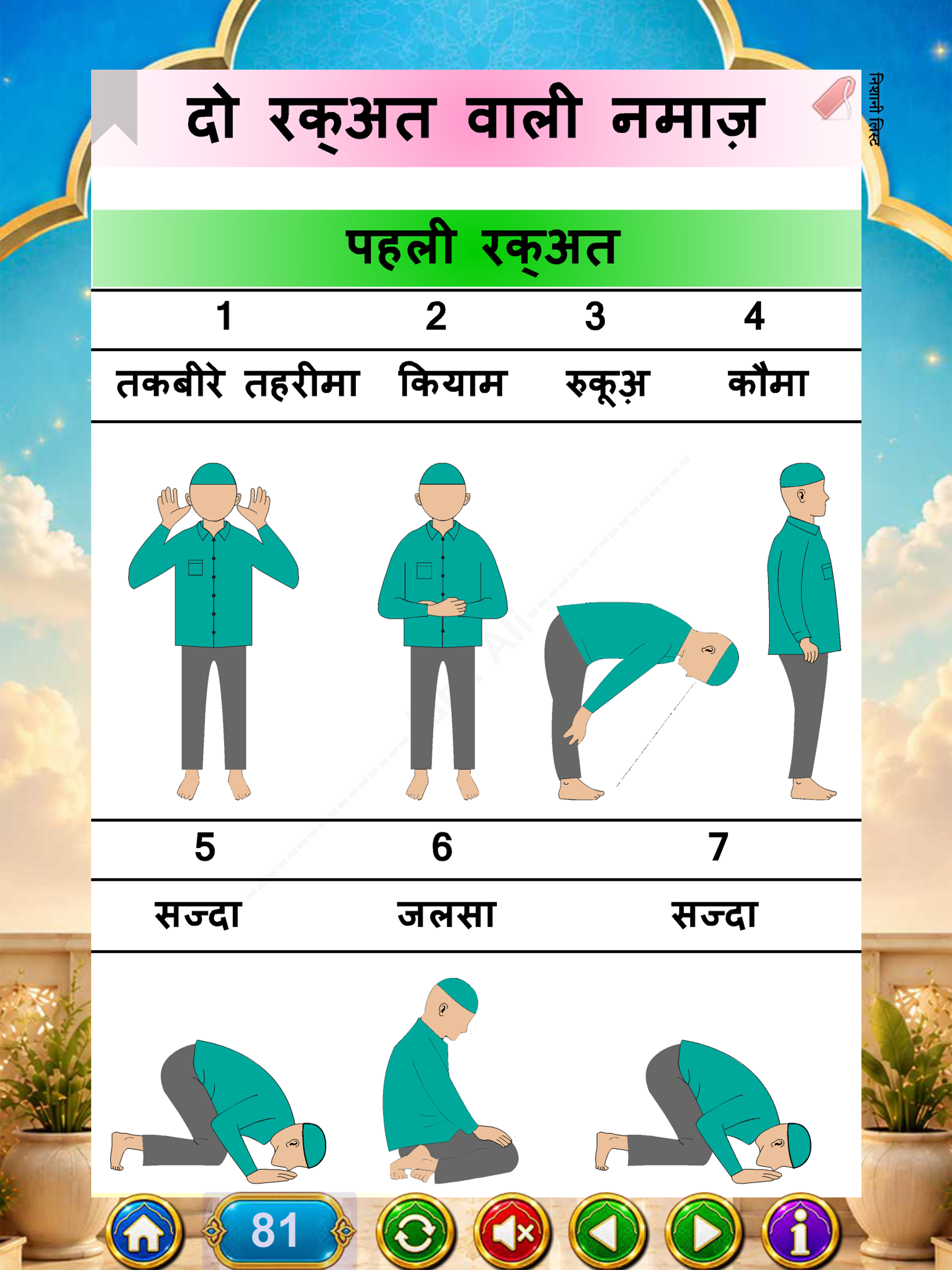 नमाज़ का तरीक़ा - Namaz in Hindi screenshot 11