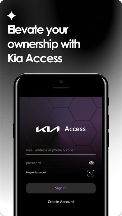 Kia Access app screenshot