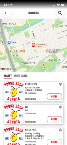 Round Rock Donuts iPhone screenshot