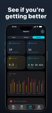 Migraine Tracker : Headache iPhone screenshot