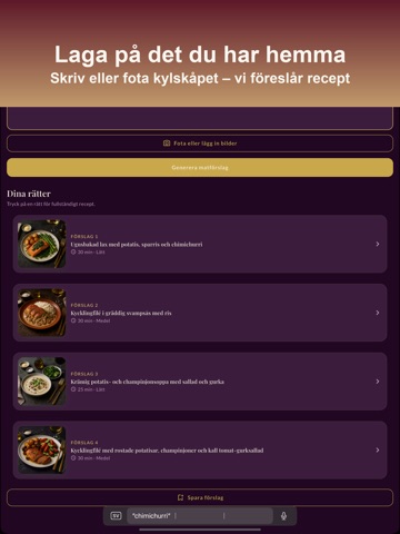 Bestique: Veckomeny & Recept iPad screenshot 10