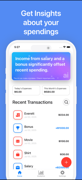 Expense Tracker: Insight.AI Screenshot 2 of 3