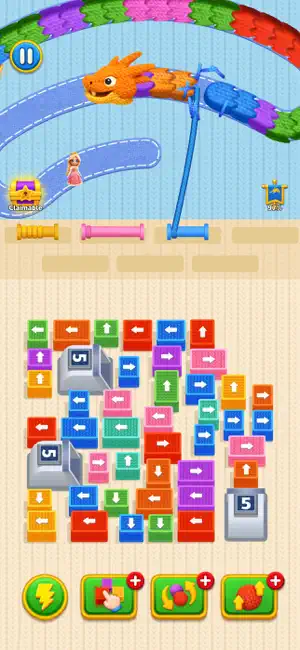 Worm Jam - 3D Wool Dragon Out screenshot 2