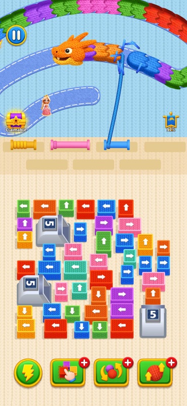 Worm Jam - 3D Wool Dragon Out screenshot 2