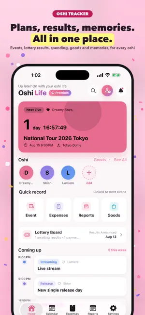 Oshi Life - Fan Planner screenshot 1