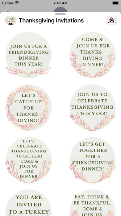 Screenshot #2 pour Thanksgiving Invitations