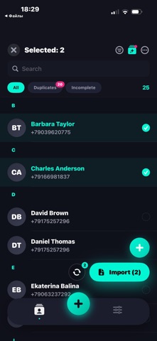 VCFCard – Organize Contacts iPhone screenshot