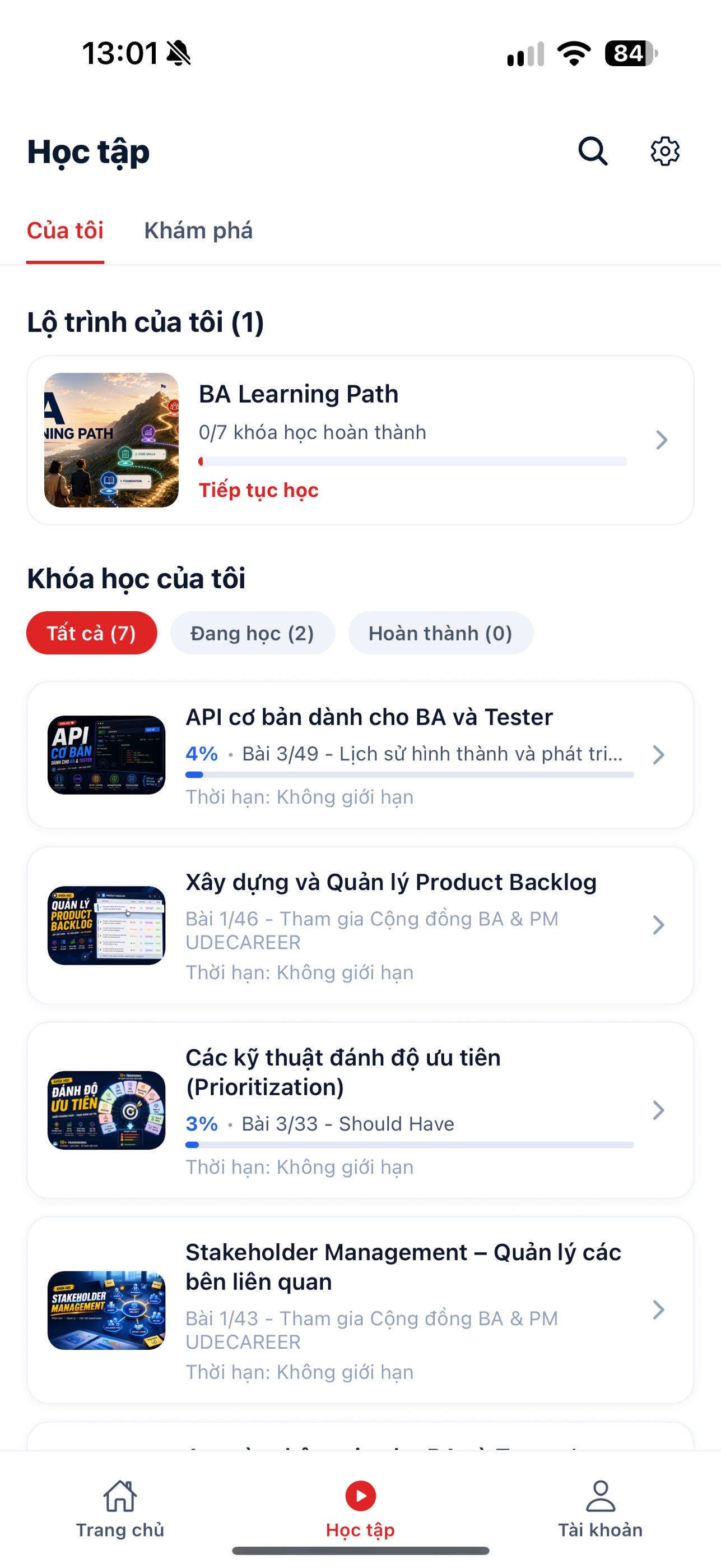 Screenshot 2 of UDECAREER – Học & Phát triển