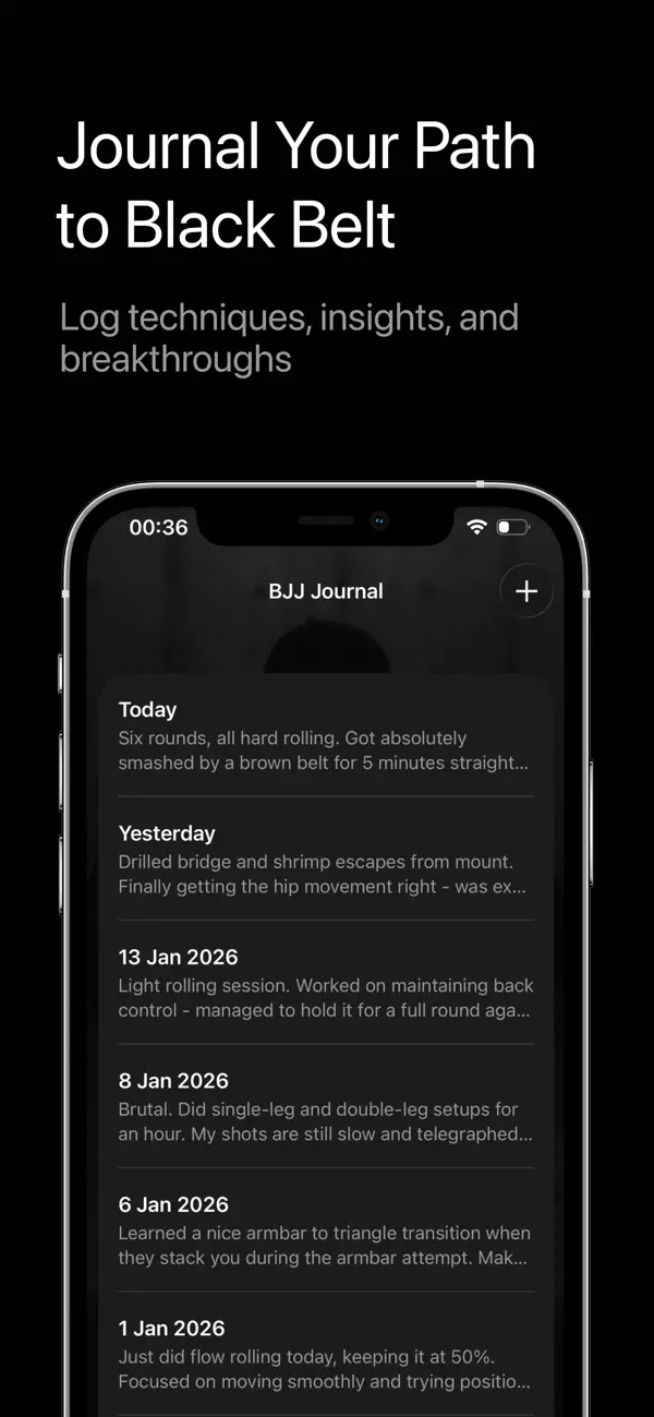 Screenshot #1 pour BJJ AI Journal