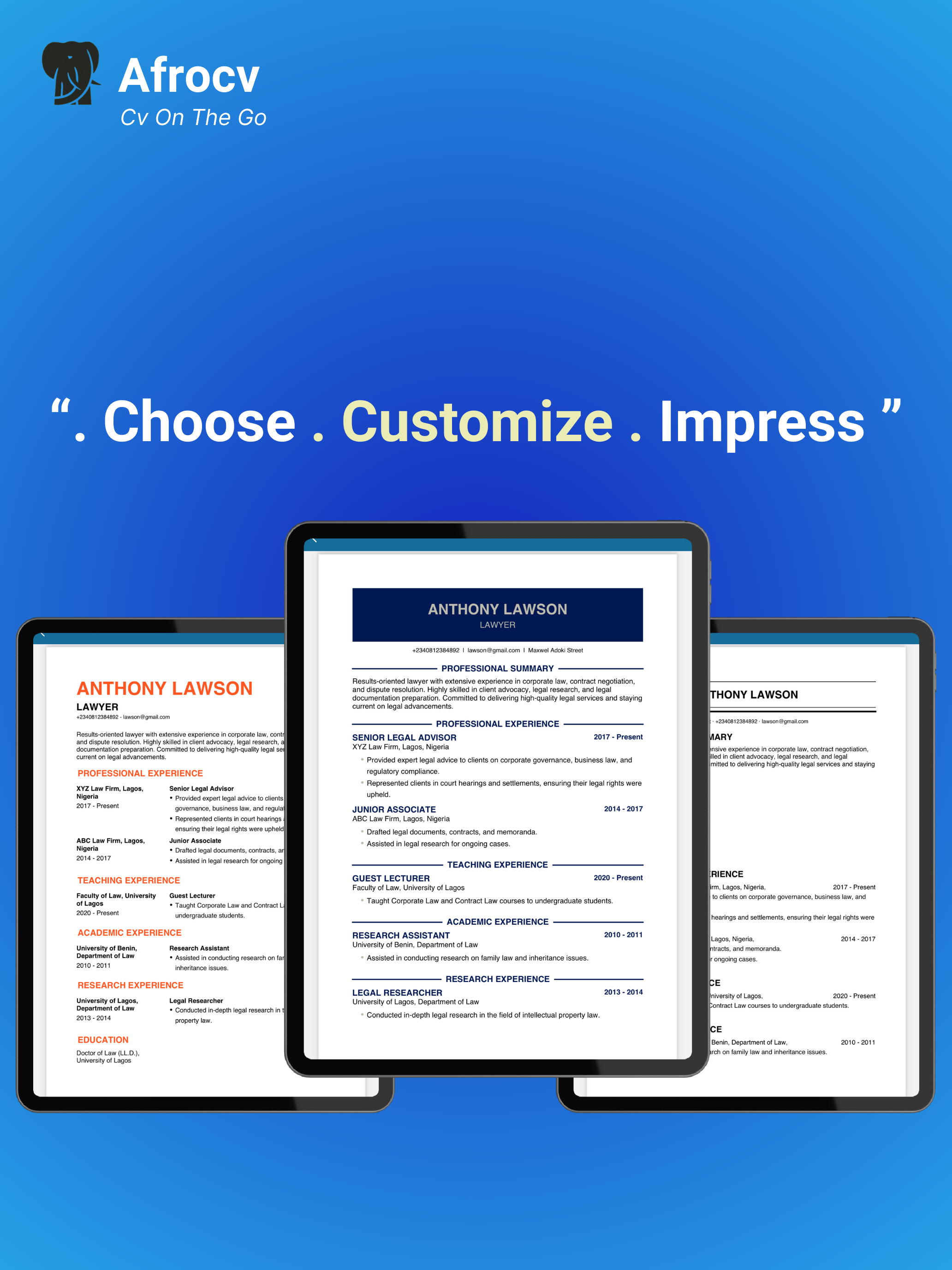 AfroCV – Resume & CV Maker screenshot 6