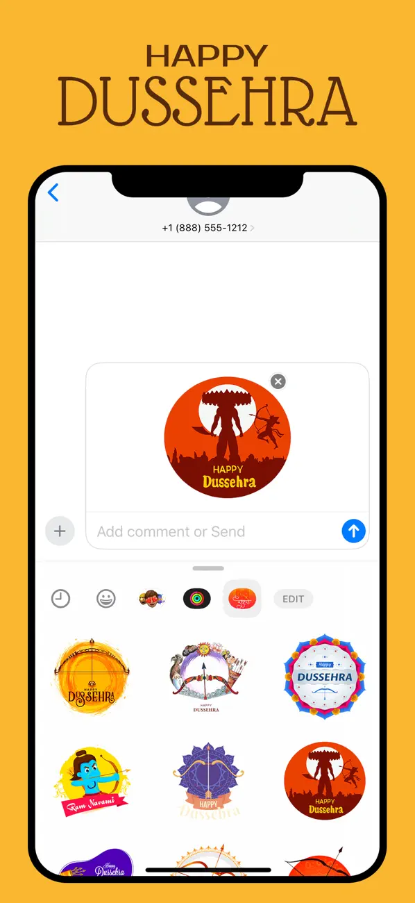 Screenshot #3 pour Dussehra Stickers!