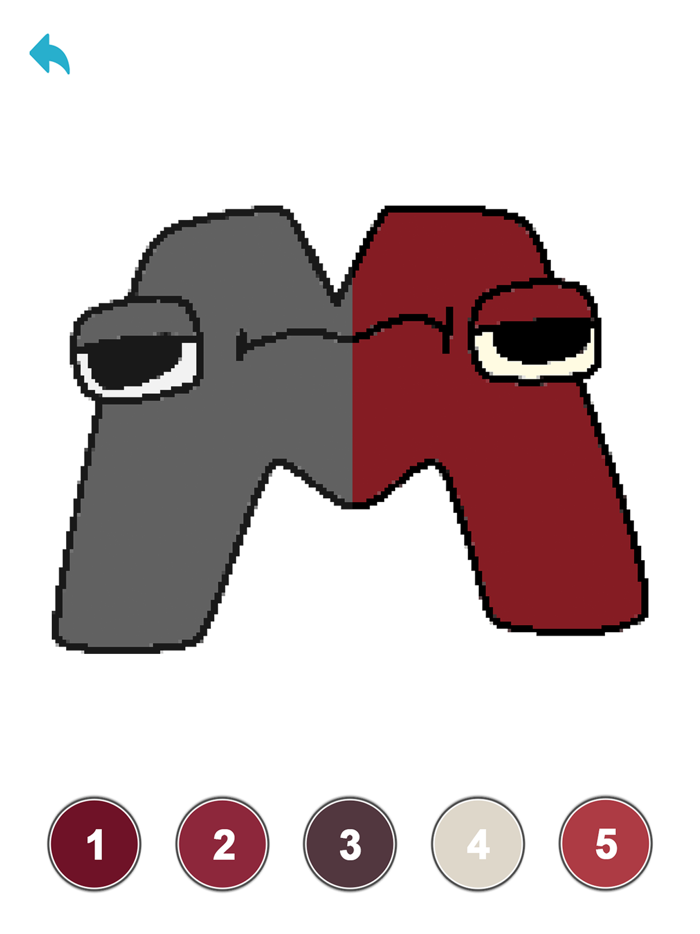 Alphabets Pixel Art Coloring