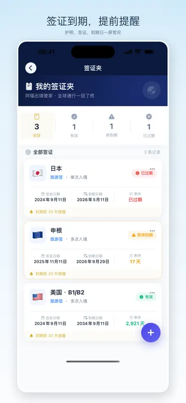 阿福出境管家 - 签证通过率评估与材料清单 screenshot 3 of 5