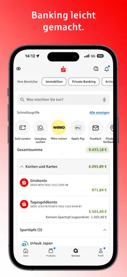 Screenshot von Sparkasse Ihre Mobile Filiale auf dem iPhone 1