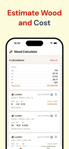 Wood Calculator Estimator screenshot 4