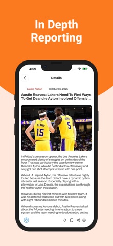 Basketball News & Scores iPhone screenshot