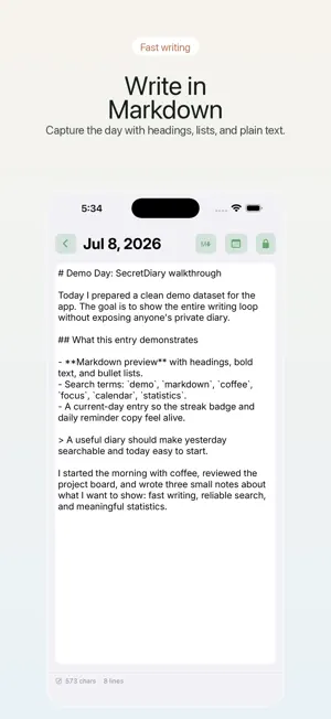 Secret Diary - password notes screenshot 3