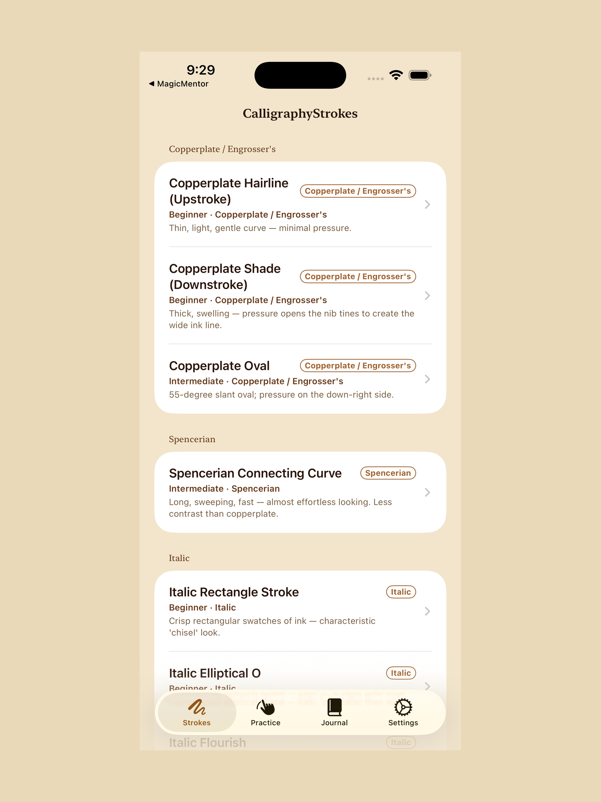 CalligraphyStrokes screenshot 6