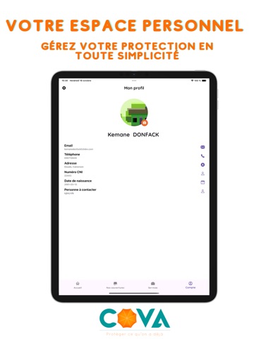 Cova iPad screenshot