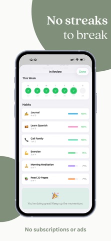 Quietly: Habit Tracker screenshot