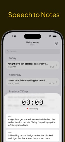 Voice Notes - Speech to Text Screenshot 1 of 3