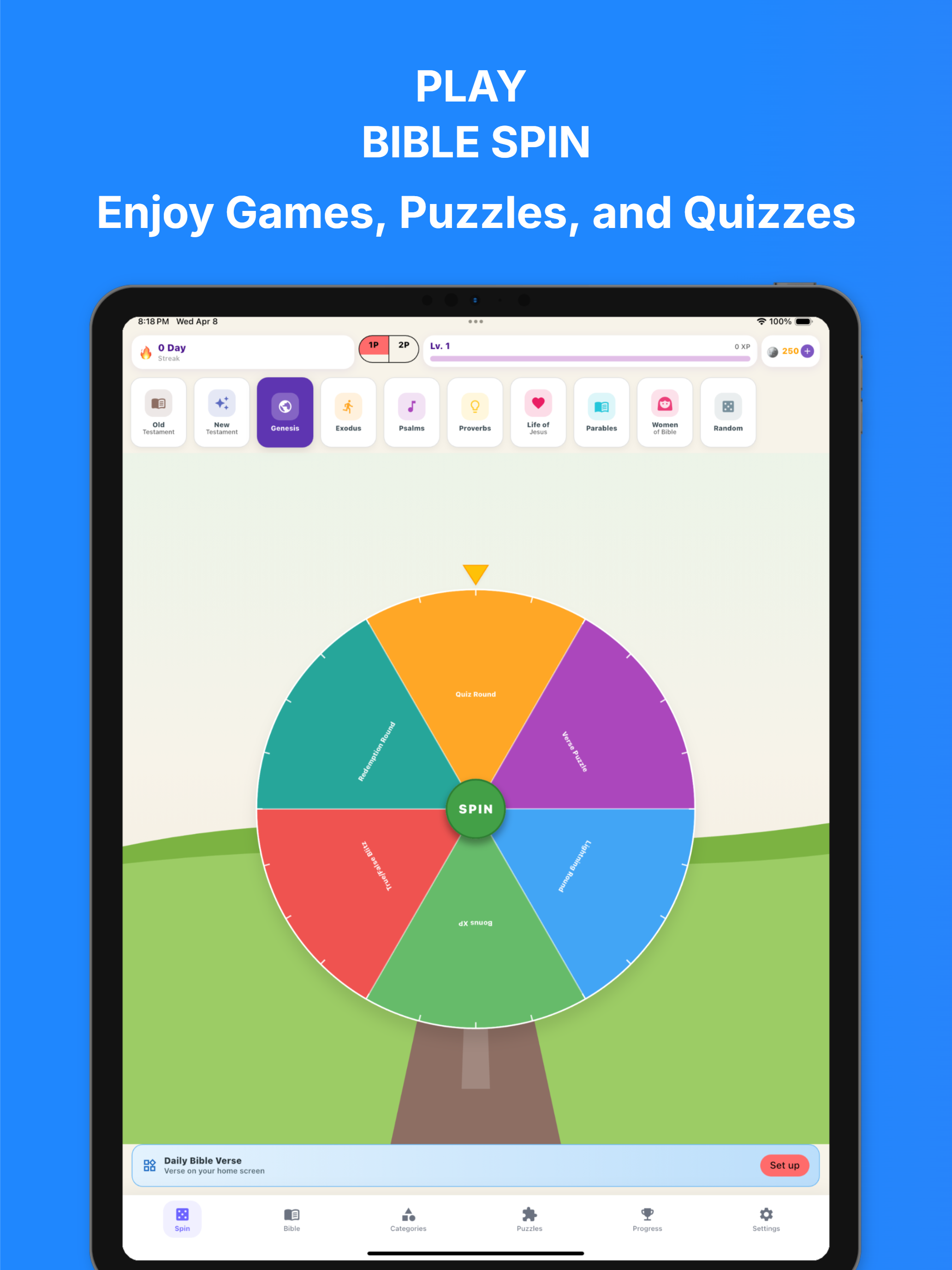 Bible Spin the Wheel - Quiz