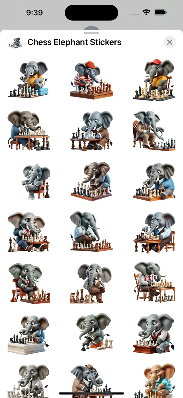 Screenshot #1 pour Chess Elephant Stickers