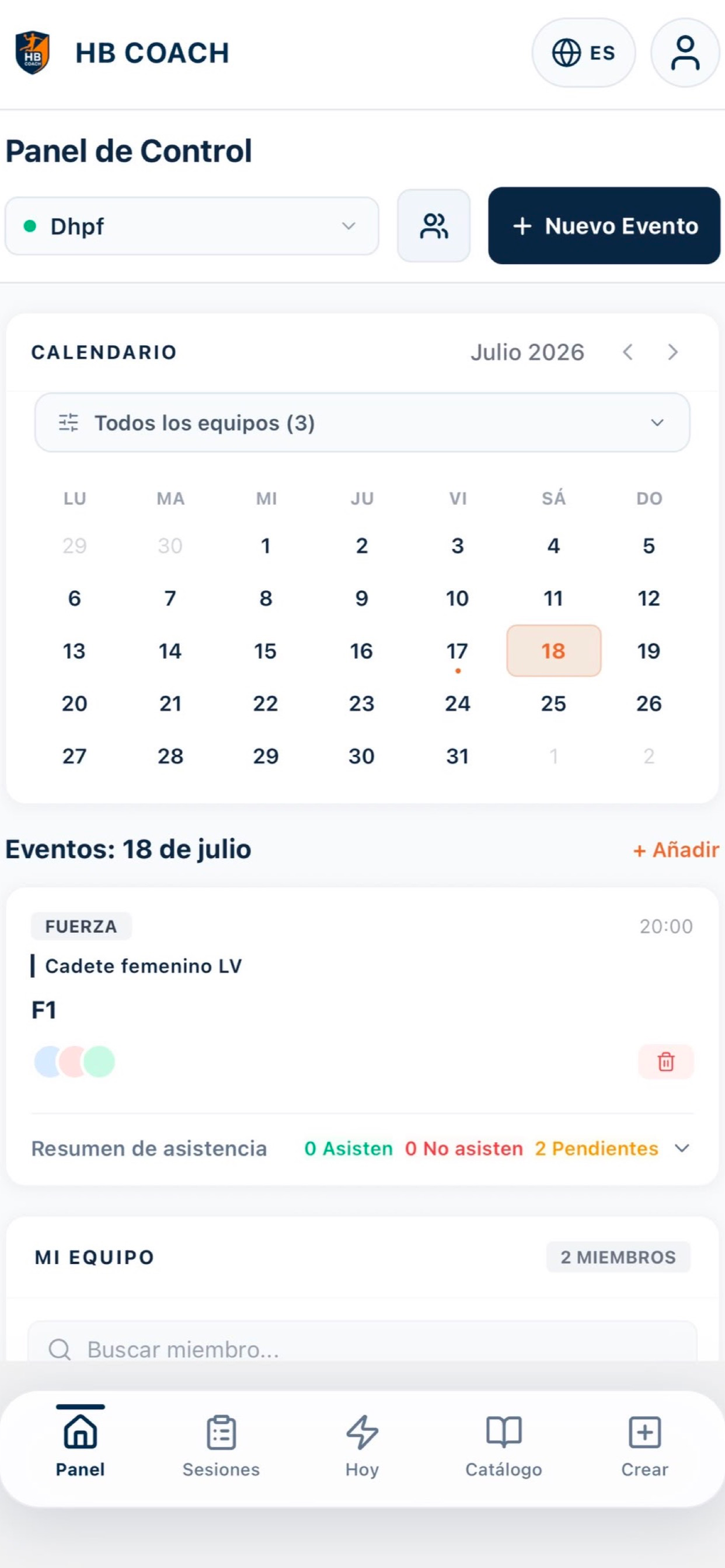 HB COACH screenshot 2