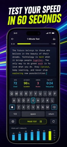 英文打字测试: WPM测速 screenshot