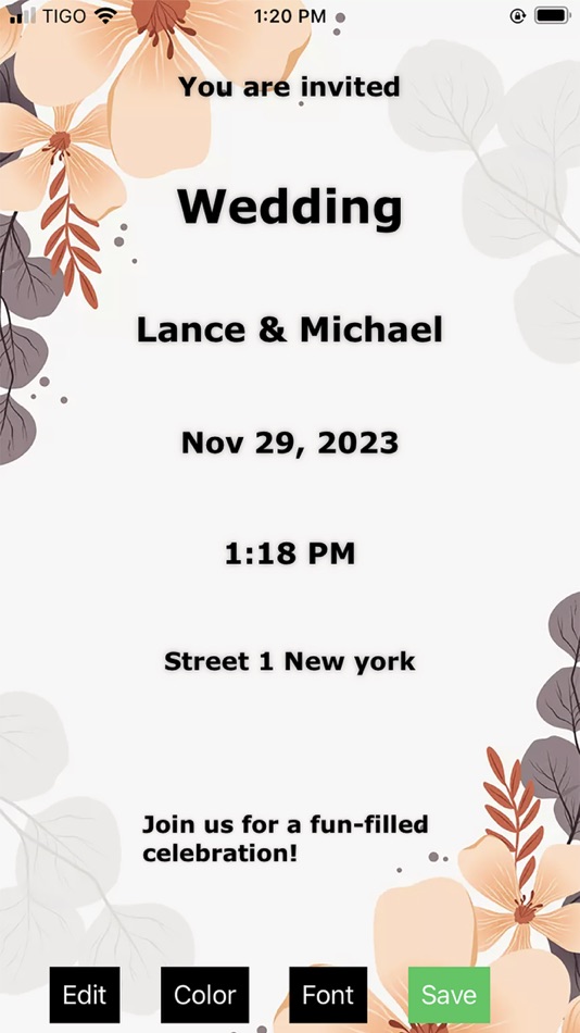 #6. Digital invitation (iOS) 由: Nazly Maryori Rea Legarda