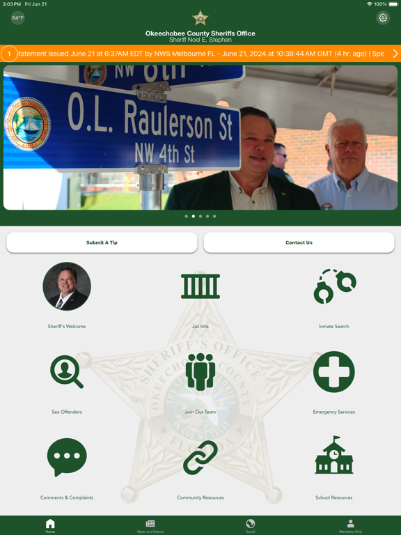Okeechobee County Sheriff iPad screenshot 1 - Reference app