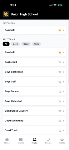 Union High School Athletics Screenshot 4 of 4