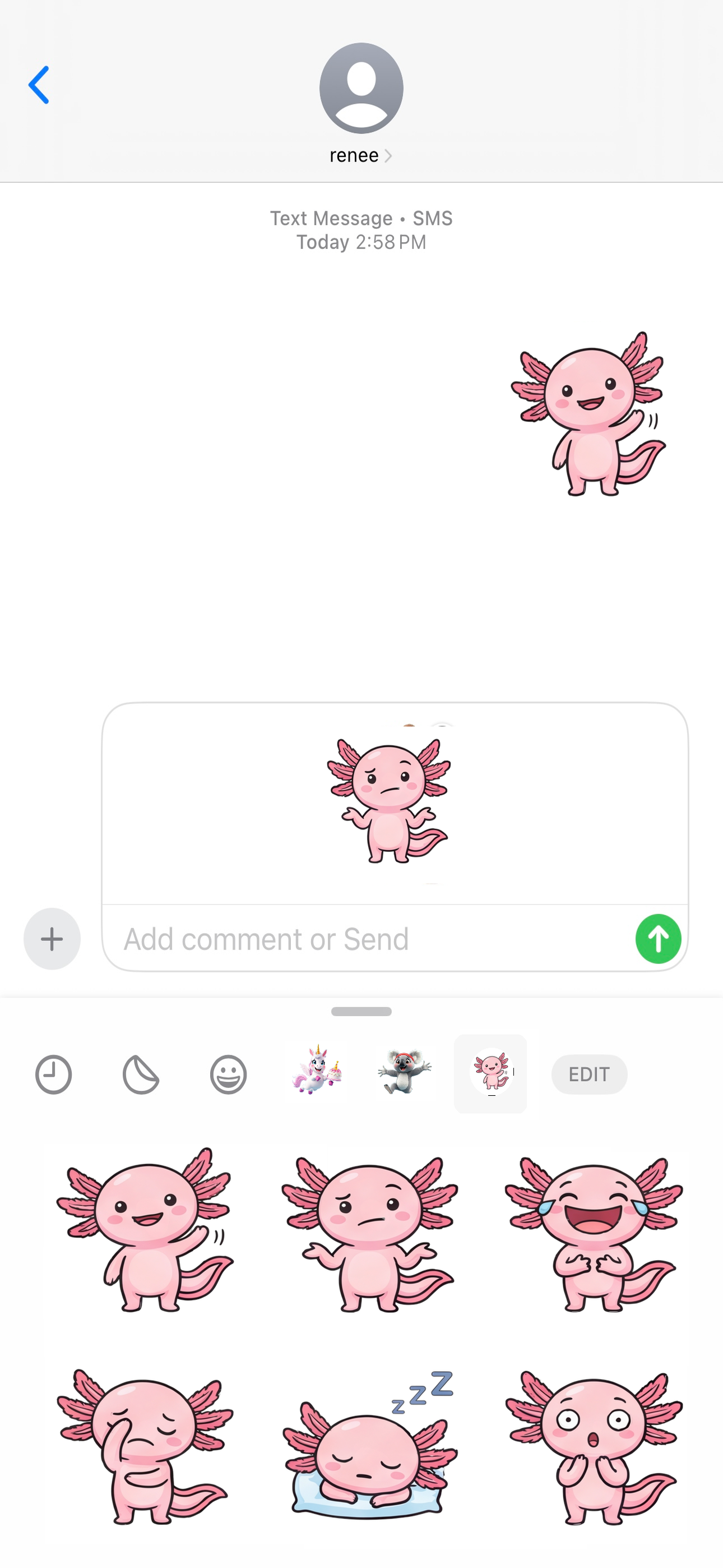 Happy Axolotl Stickers screenshot 3