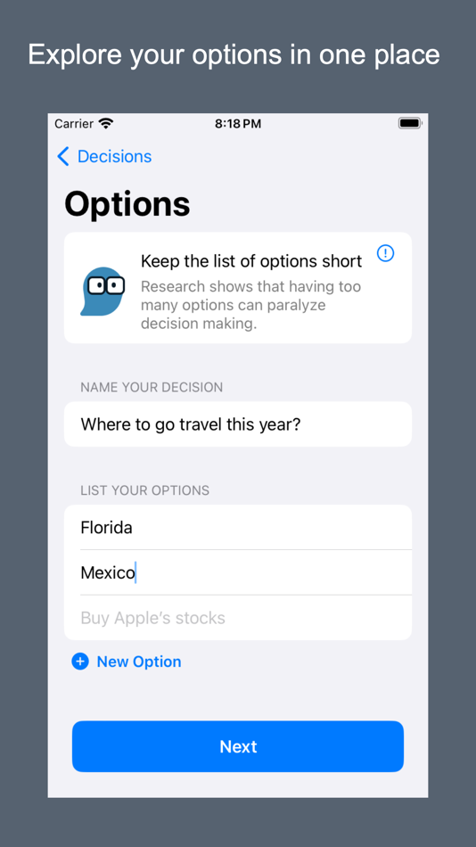 #2. Big Decision: Decide Now (iOS) 由: Sergey Postnov