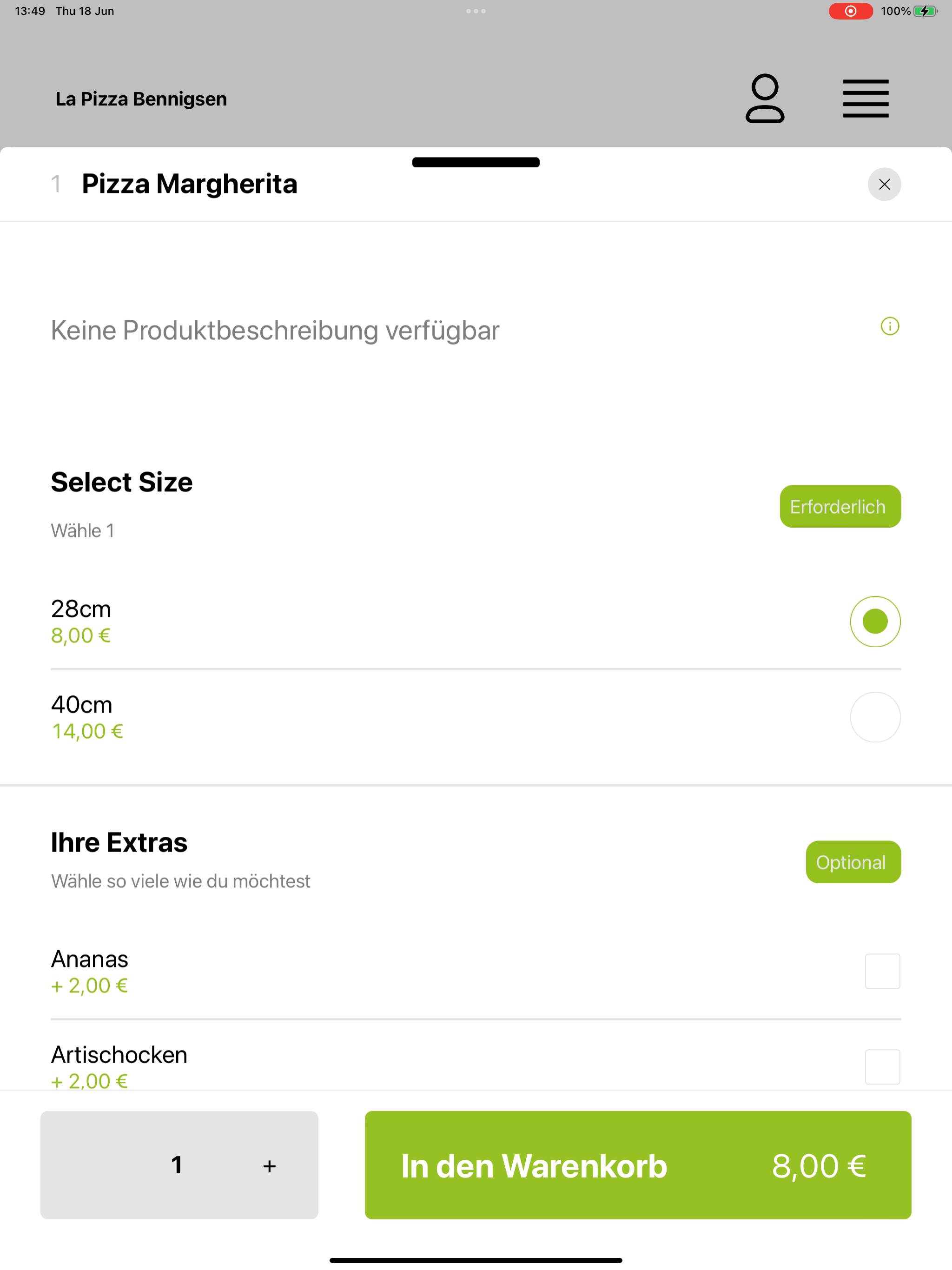 La Pizza Bennigsen