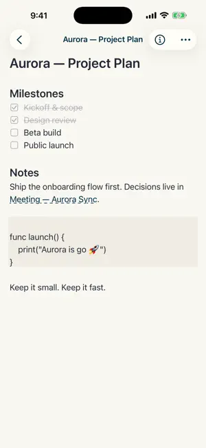 Levity Markdown Notes screenshot 4