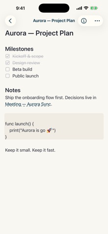 Levity Markdown Notes Screenshot 4 of 7
