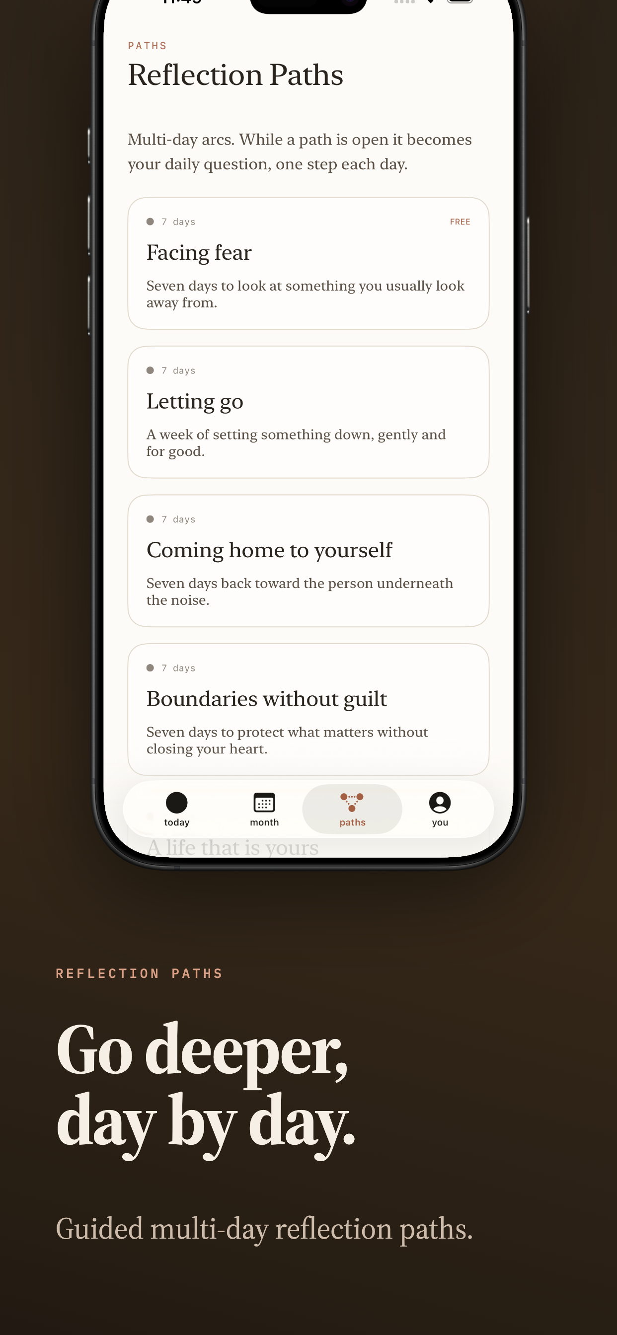 One Question: Reflection screenshot 3