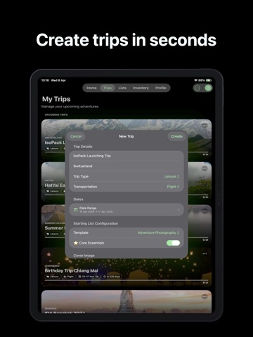 IsoPack: Smart Packing List ipad screenshot 4