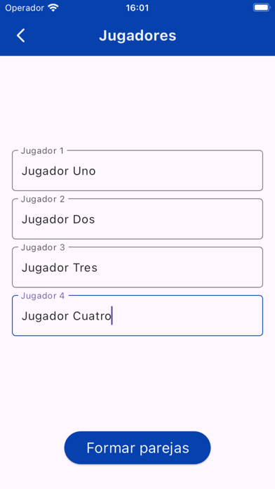 Padel Teams Screenshot