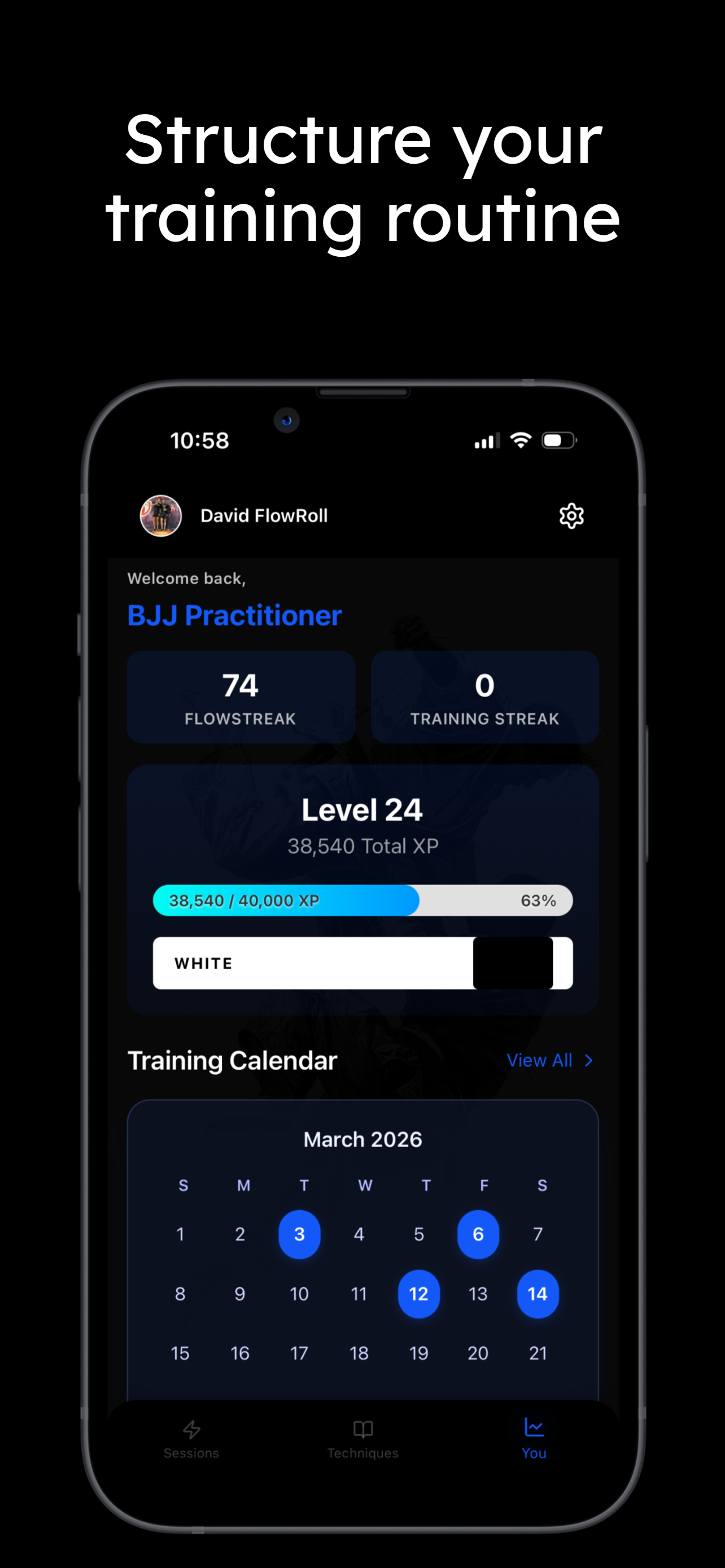 FlowRoll - BJJ Training Pal