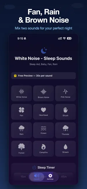 White Noise: Deep Sleep Timer screenshot 3