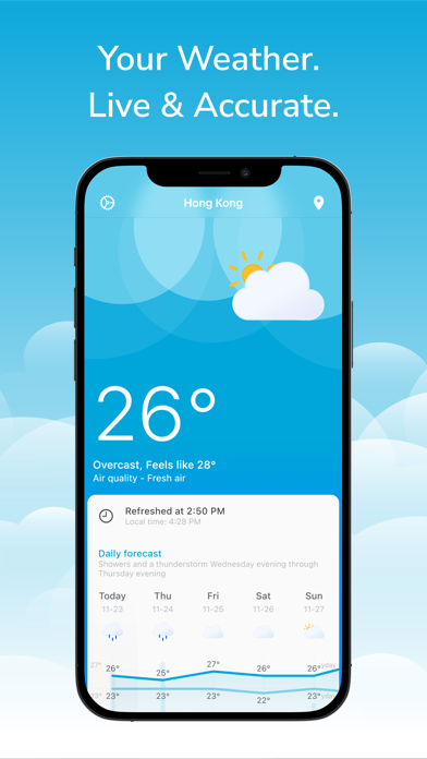 Weather Radar: Forecast Live iPhone screenshot 1 - Weather app