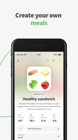 Calories and nutrition tracker screenshot
