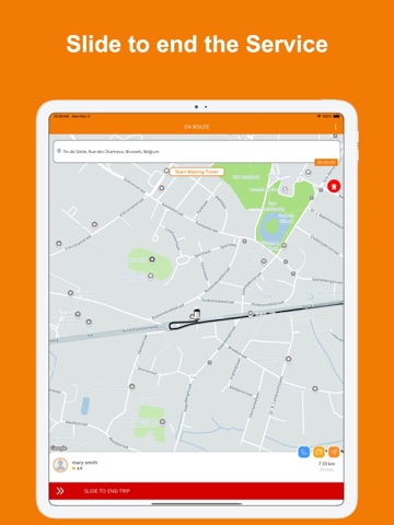 Taxi Gustave Driver app iPad screenshot