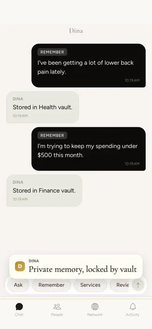 Dina: Sovereign AI screenshot 2