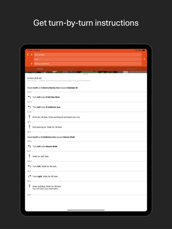 Caltech iPad screenshot 5 - Navigation app