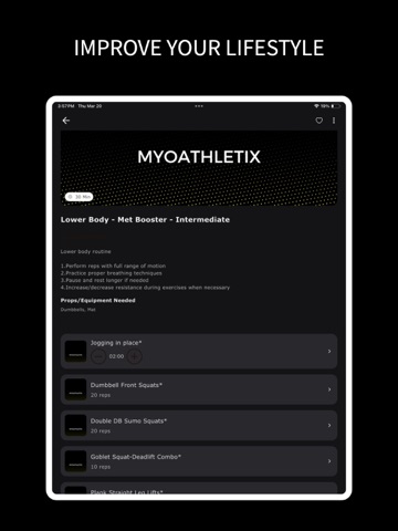MYOATHLETIX iPad screenshot