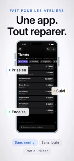 Capture d'écran de Phone Repair POS & Tickets sur iPhone 1