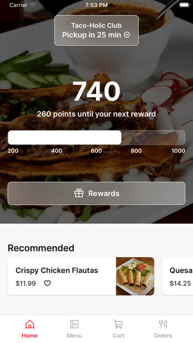 Taco Holics Club iPhone screenshot 1 - Food & Drink app